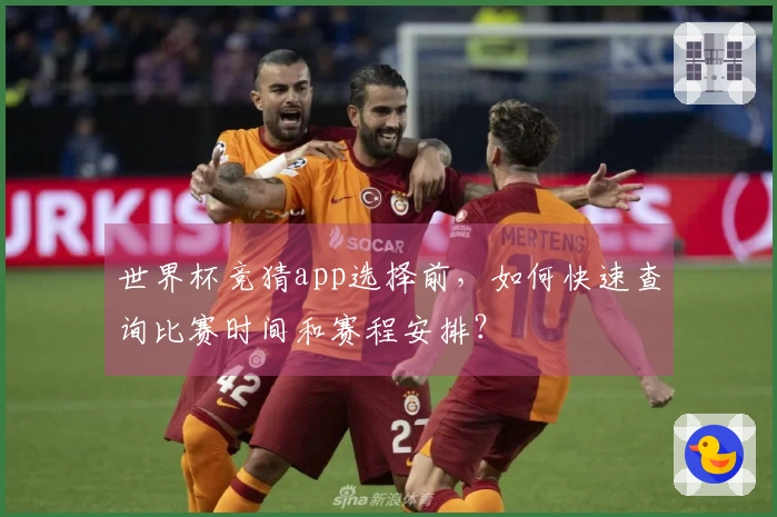 世界杯竞猜app选择前，如何快速查询比赛时间和赛程安排？